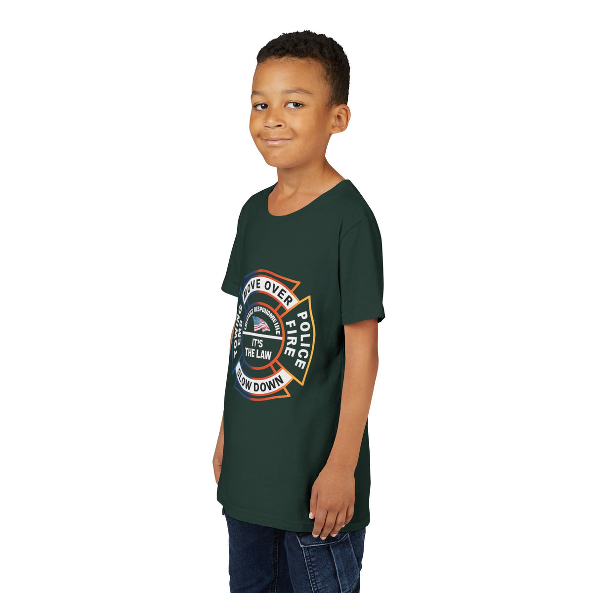 Let First Responders Live Youth Unisex Short Sleeve Crewneck Tee