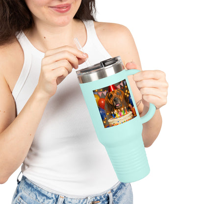 Birthday Buddy Bloodhound Insulated Travel Mug