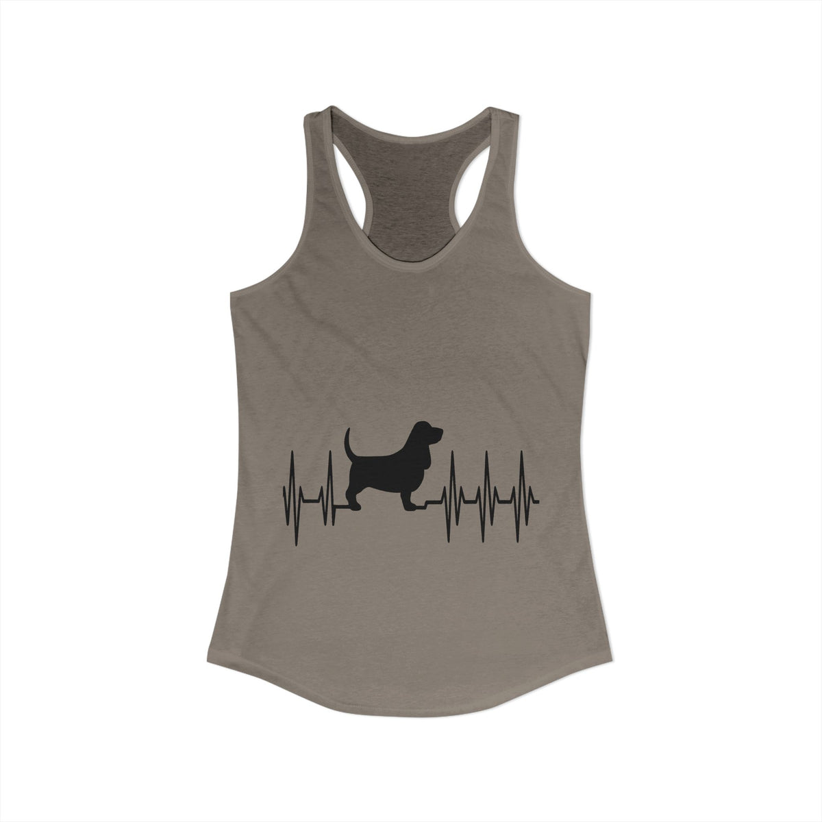 My Heart Beats For Bassets Women's Racerback Tank