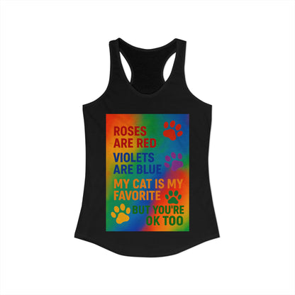 Roses Are Red Cat Women's Racerback Tank