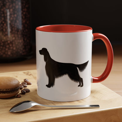 English Setter Silhouette 2-Tone Coffee Mug