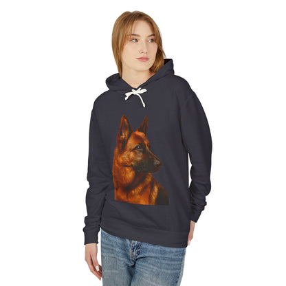 German Shepherd Head Unisex Lightweight Hoodie