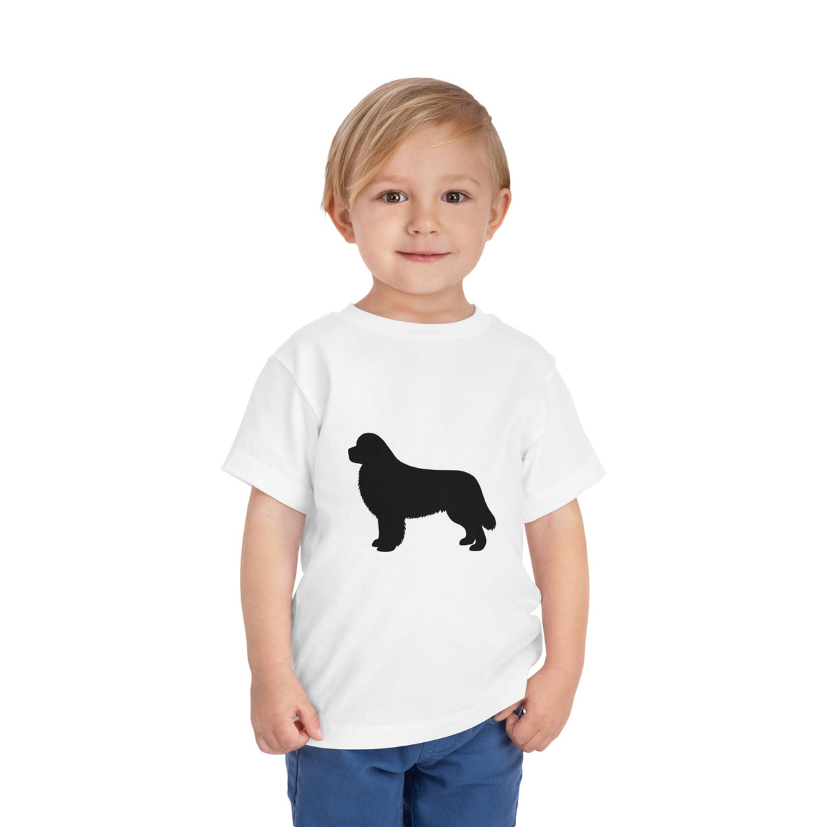 Newfie Silhouette Toddler Unisex Short Sleeve Crewneck Tee