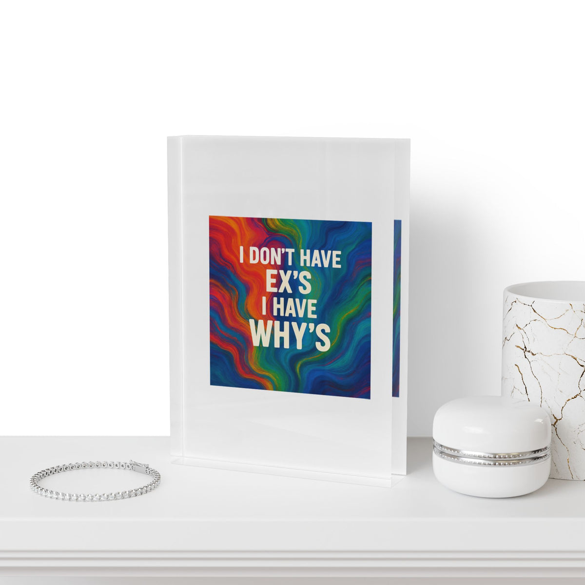 X's And Y's Acrylic Photo Block