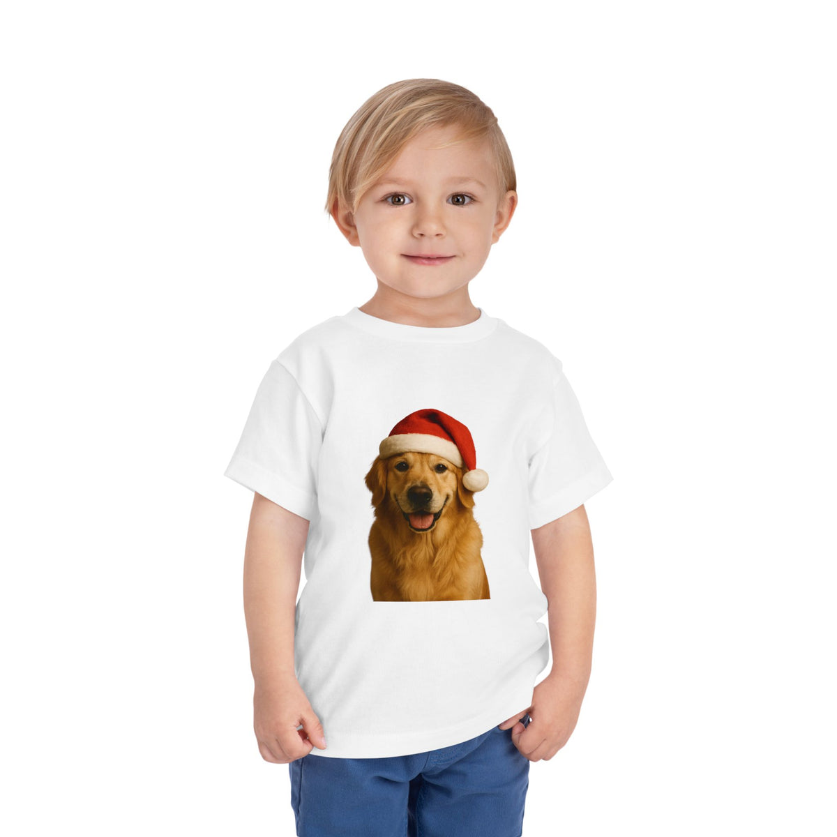 Santa Paws Golden Toddler Unisex Short Sleeve Crewneck Tee