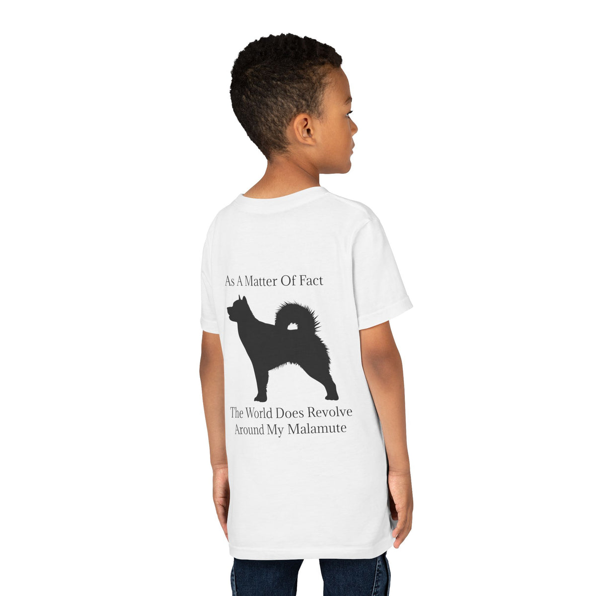 Matter Of Fact Malamute Youth Unisex Short Sleeve Crewneck Tee