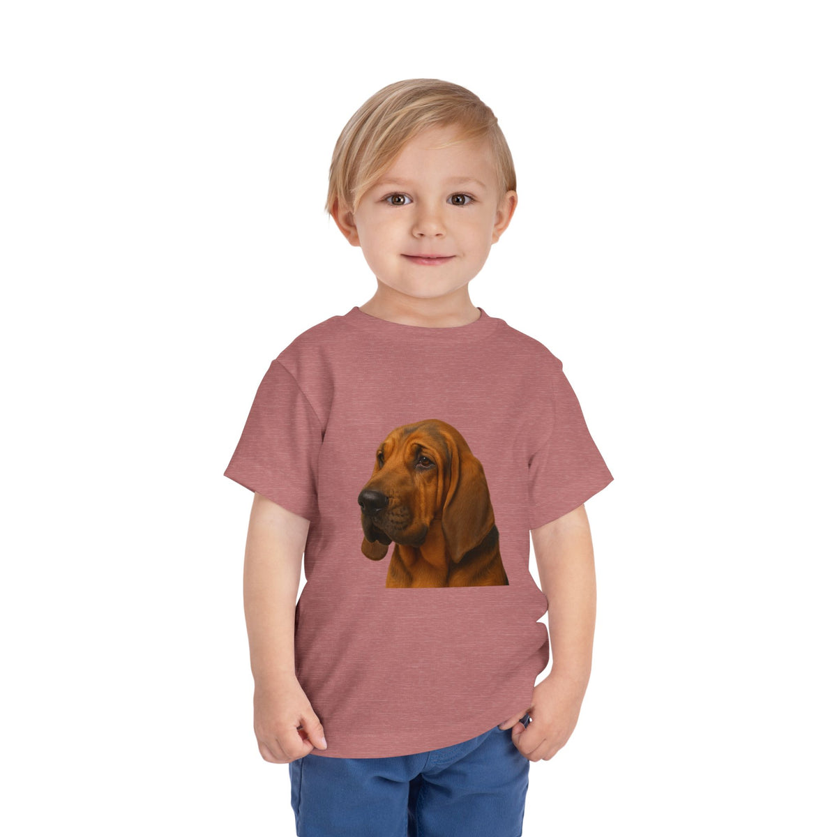 Bloodhound Head Toddler Unisex Short Sleeve Crewneck Tee