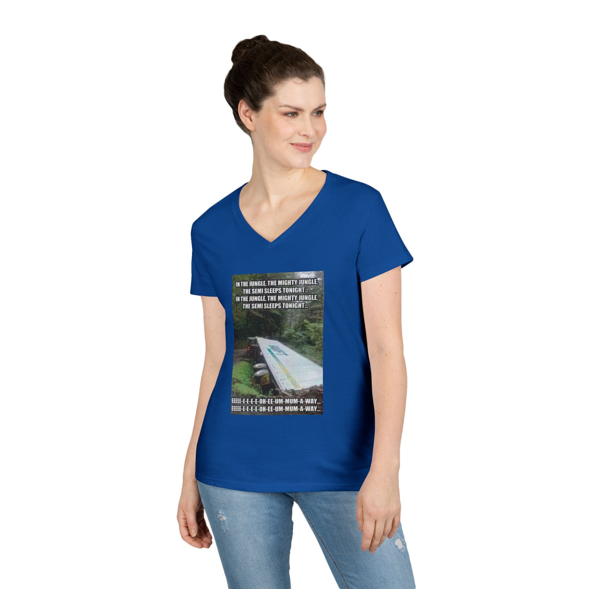 Semi Sleeps Women's V-Neck Tee