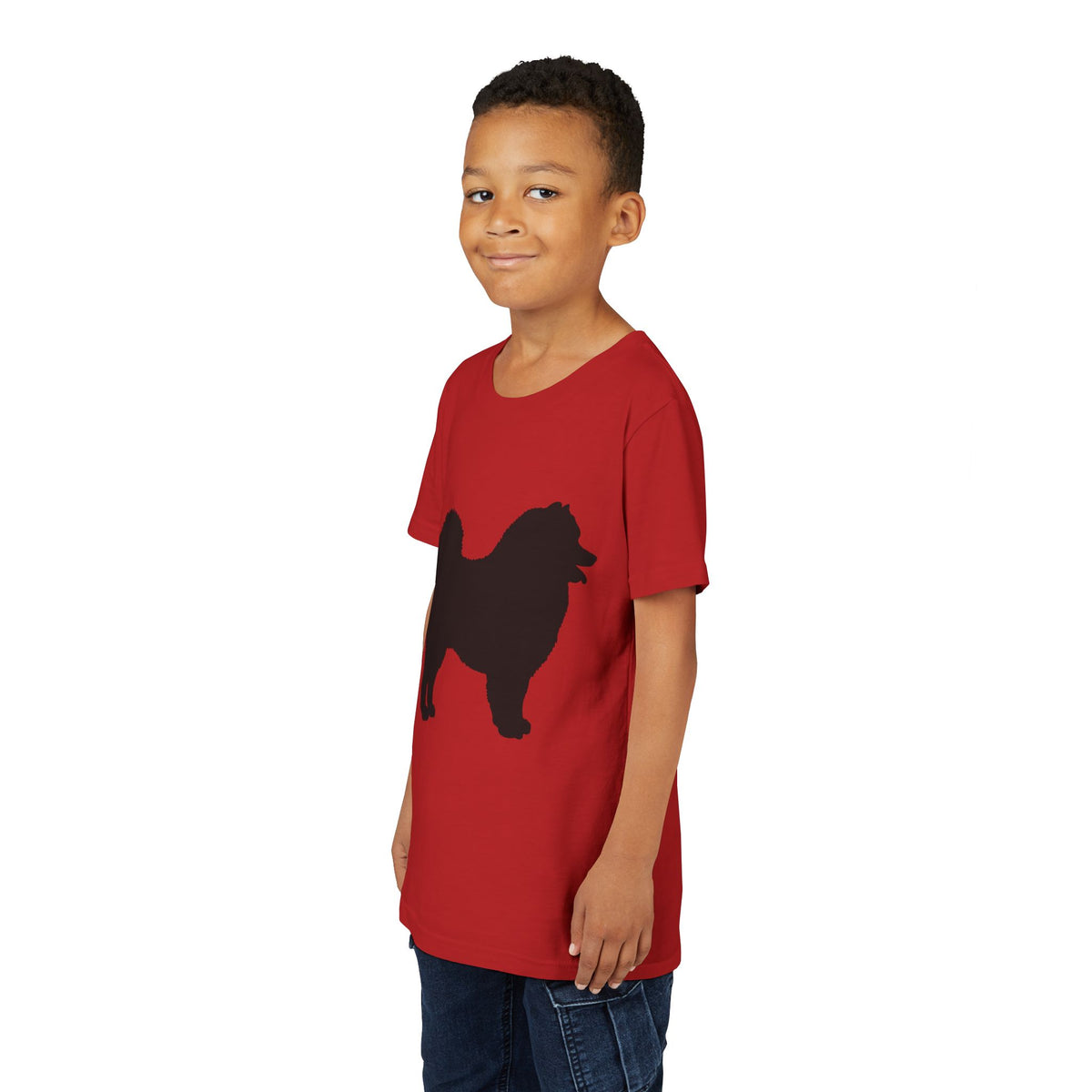 Samoyed Silhouette Youth Unisex Short Sleeve Crewneck Tee