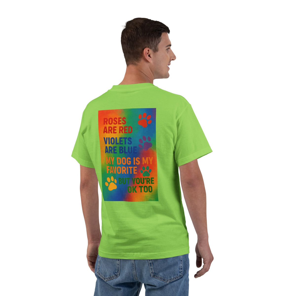Roses Are Red Dog Men's Short-Sleeve Crewneck Tee