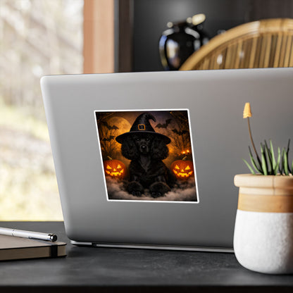 Witch Hat Pack Poodle Vinyl Decal