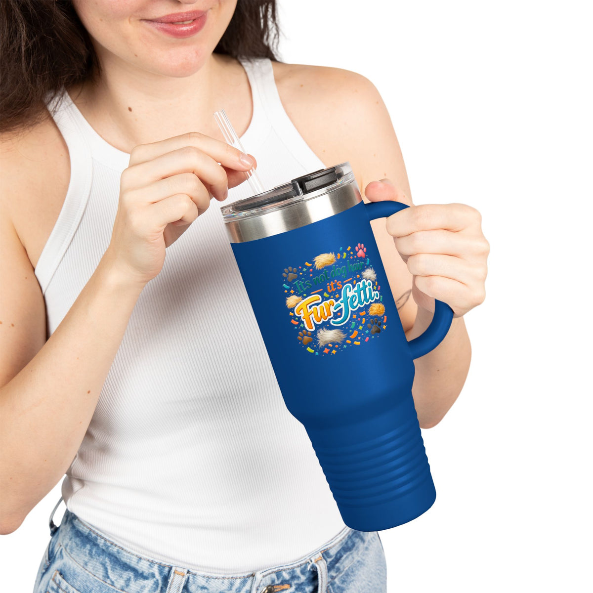 Fur-Fetti Dog Insulated Travel Mug
