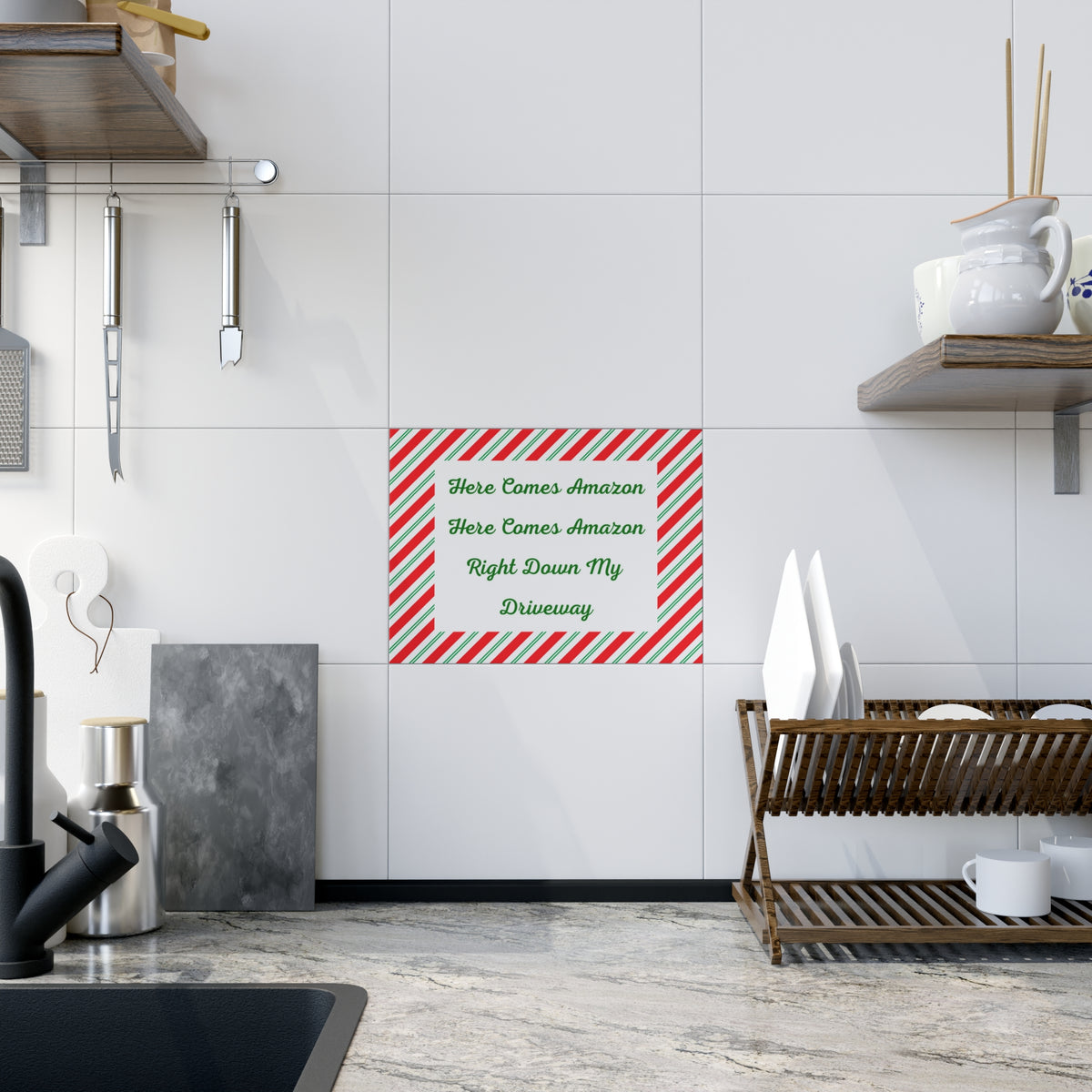 Here Comes Amazon Ceramic Photo Tile