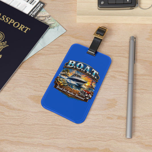 B.O.A.T. Leather Strap Luggage Tag