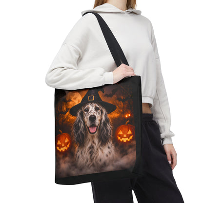 Witch Hat Pack English Setter Tote Bag