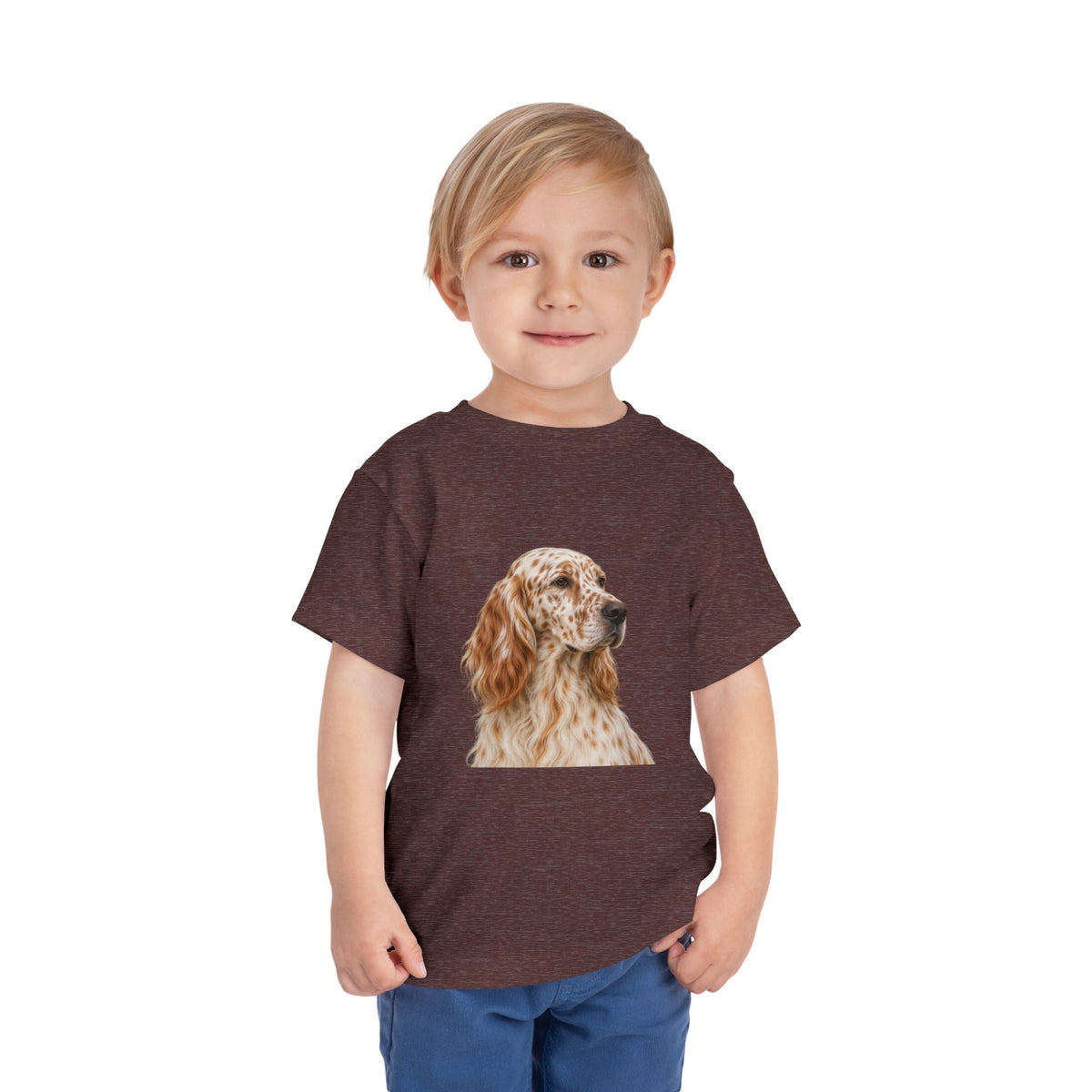 English Setter Head Toddler Unisex Short Sleeve Crewneck Tee