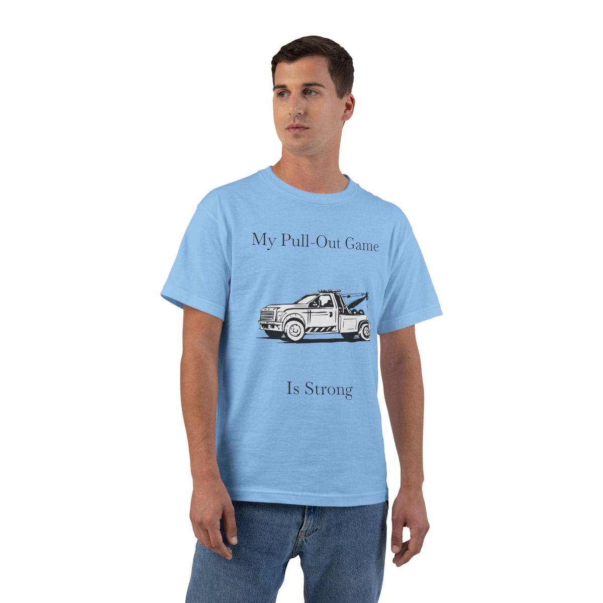 Pull Out Wheel Lift Tow Truck Men's Short-Sleeve Crewneck Tee