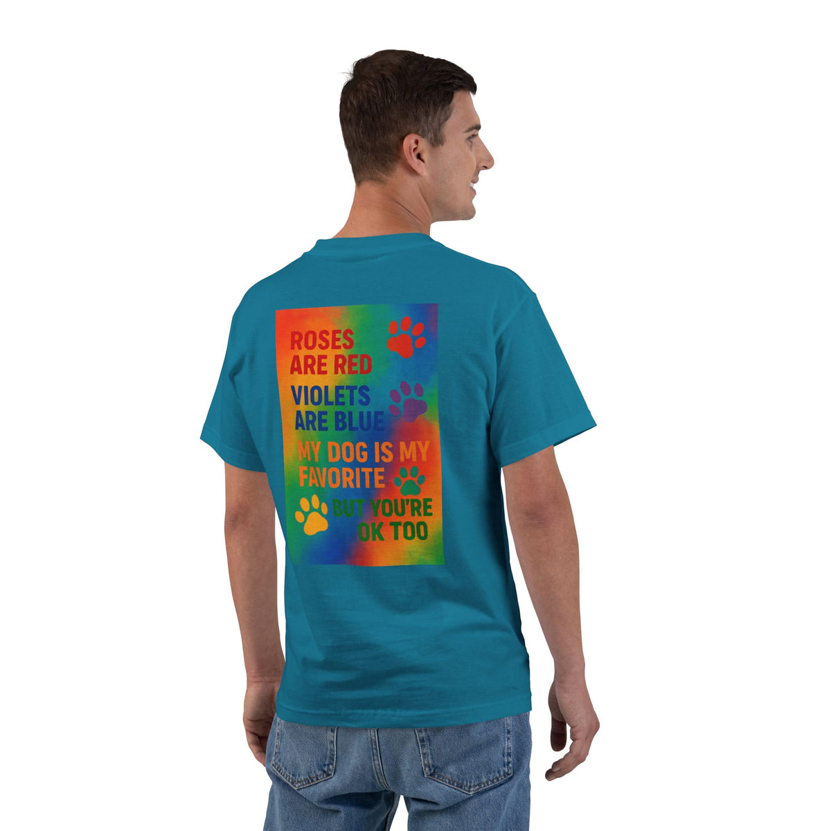 Roses Are Red Dog Men's Short-Sleeve Crewneck Tee