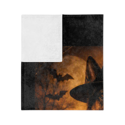 Witch Hat Pack German Shepherd Velveteen Microfiber Blanket