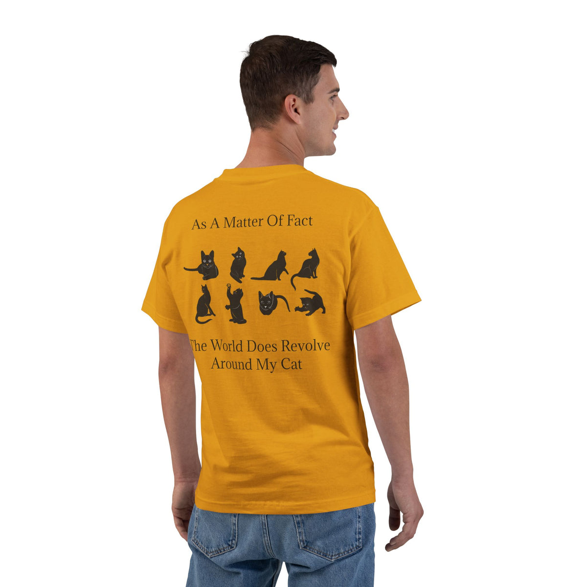 Matter Of Fact Cat Men's Short-Sleeve Crewneck Tee