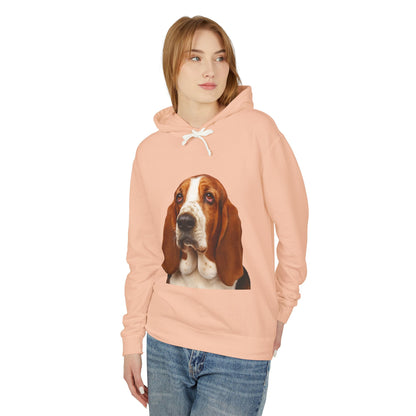 Basset Head Unisex Lightweight Hoodie
