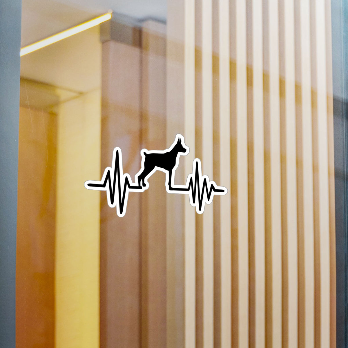 My Heart Beats For Dobermans Vinyl Decal