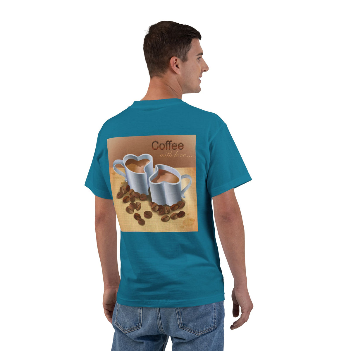 Coffee With Love Men's Short-Sleeve Crewneck Tee