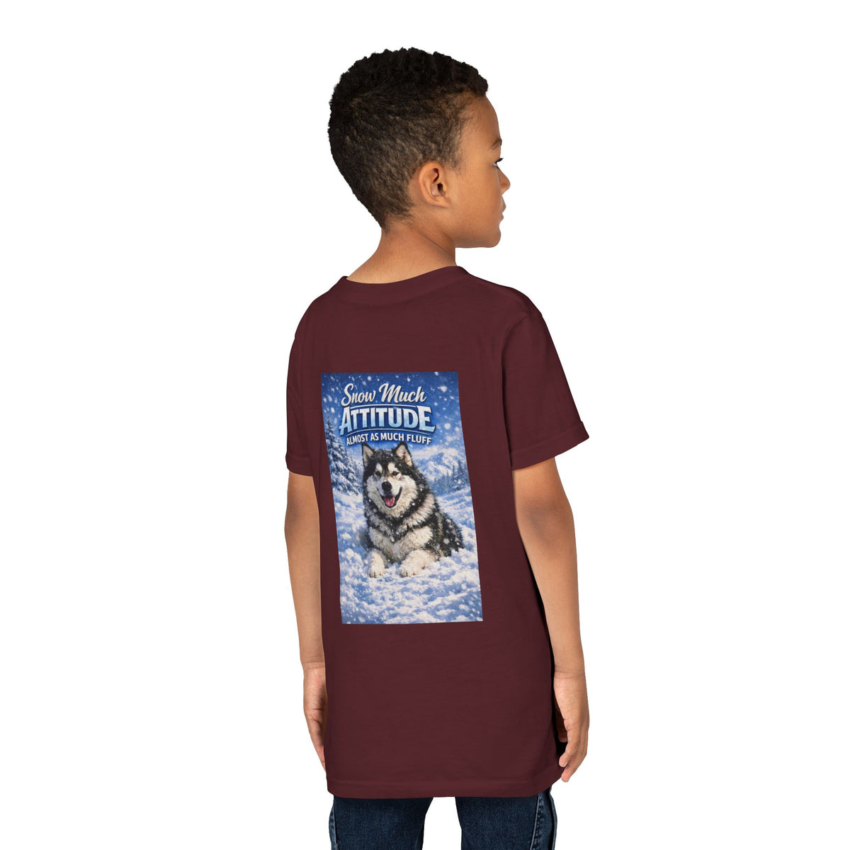 Snow Much Attitude Youth Unisex Short Sleeve Crewneck Tee