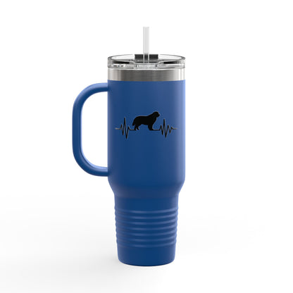 My Heart Beats For Newfies Insulated Travel Mug