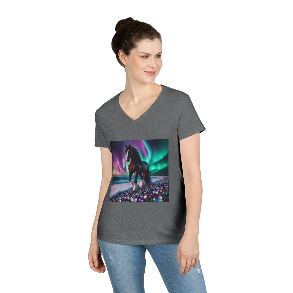 Midnight Magic Women's V-Neck Tee