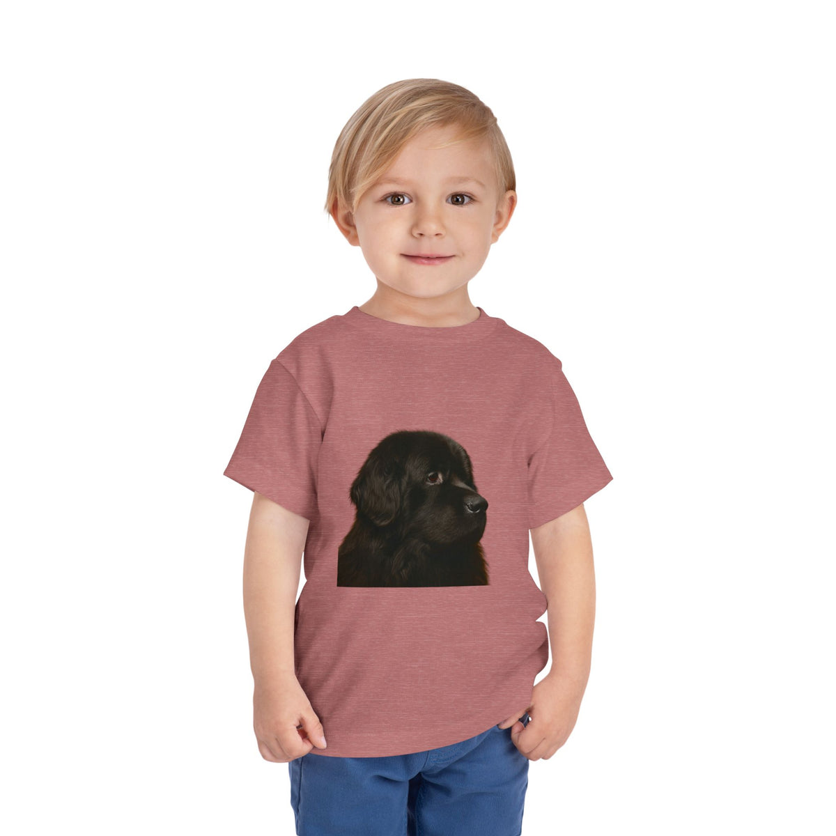 Newfie Head Toddler Unisex Short Sleeve Crewneck Tee