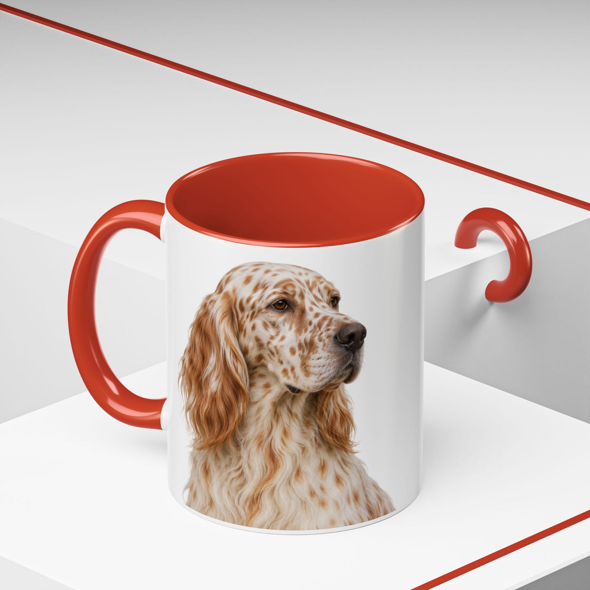 English Setter Head 2-Tone Coffee Mug