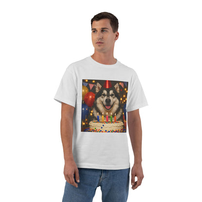 Birthday Buddy Malamute Men's Short-Sleeve Crewneck Tee