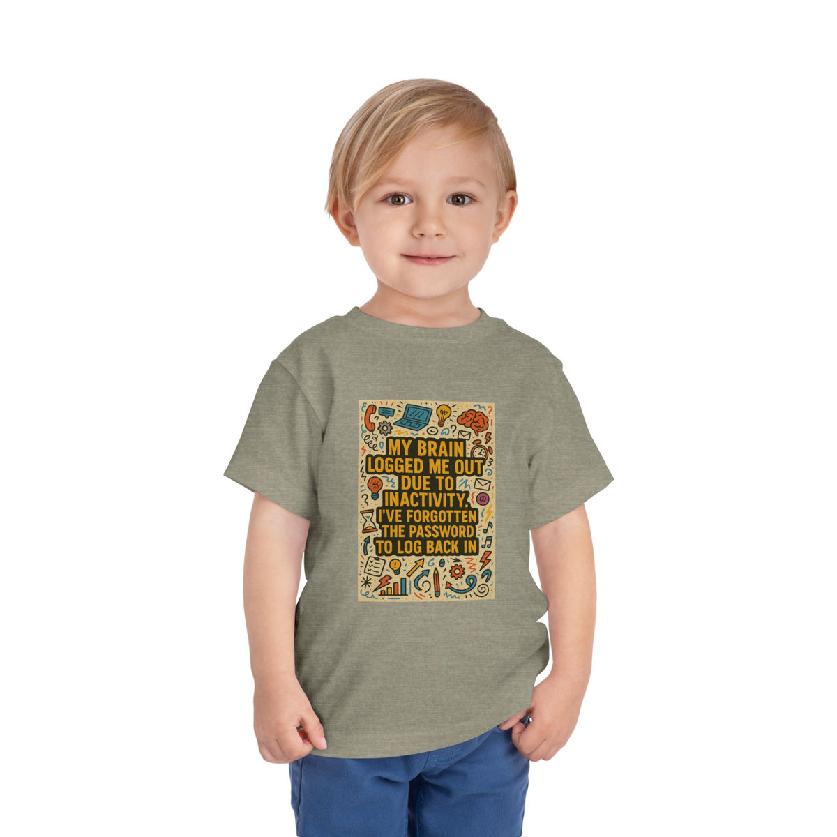Logged Out Toddler Unisex Short Sleeve Crewneck Tee