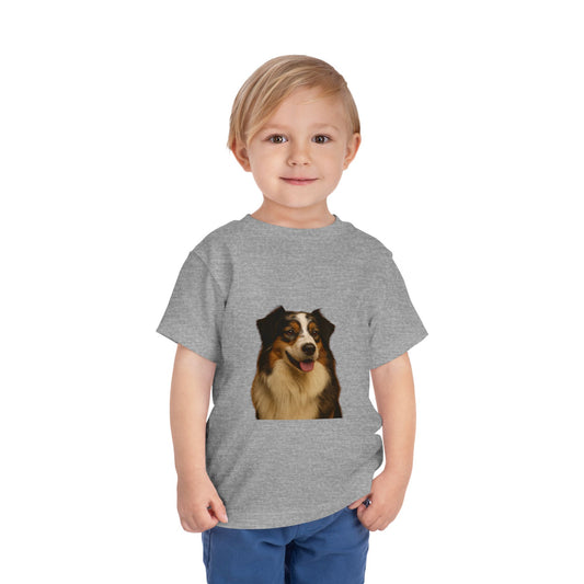 Aussie Head Toddler Unisex Short Sleeve Crewneck Tee