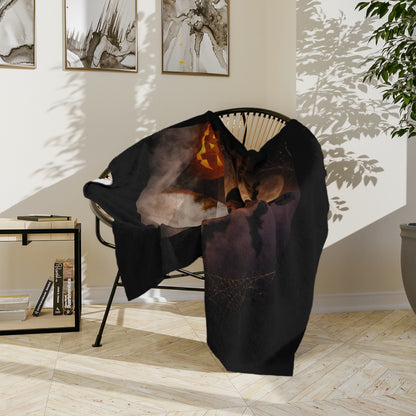 Witch Hat Pack Basenji Velveteen Microfiber Blanket