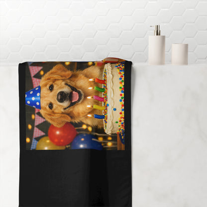 Birthday Buddy Golden Mink-Cotton  Beach Towel