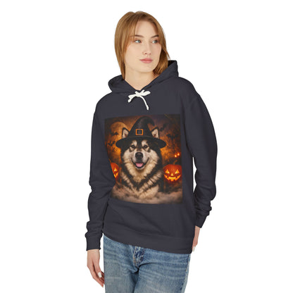 Witch Hat Pack Malamute Unisex Lightweight Hoodie