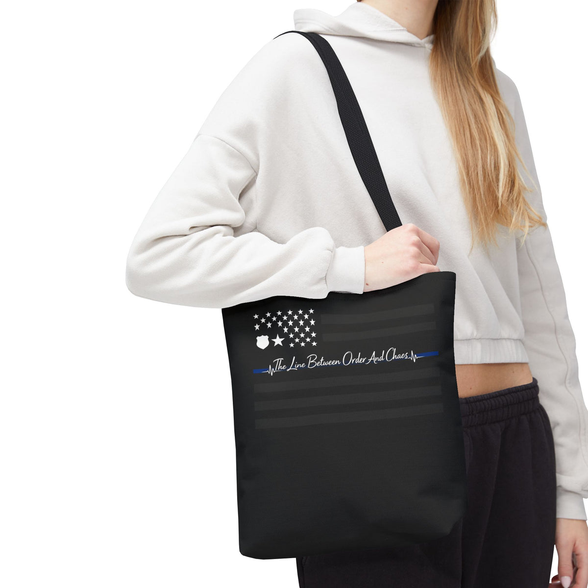 Thin Blue Line Tote Bag