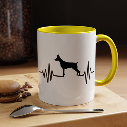 My Heart Beats For Dobermans 2-Tone Coffee Mug