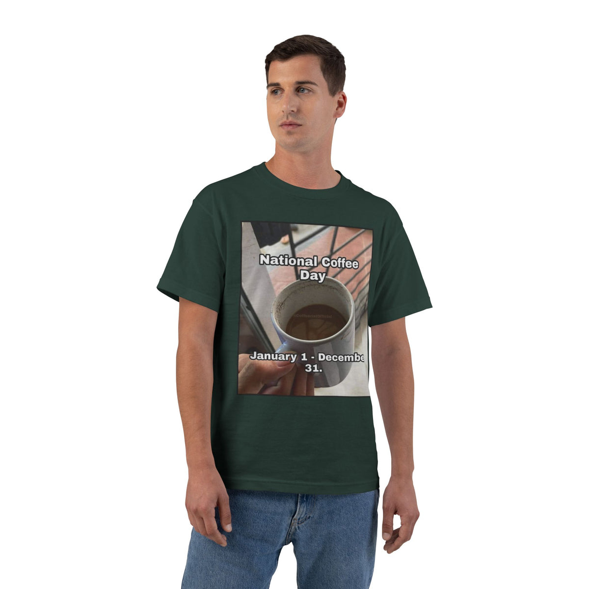 National Coffee Day Men's Short-Sleeve Crewneck Tee