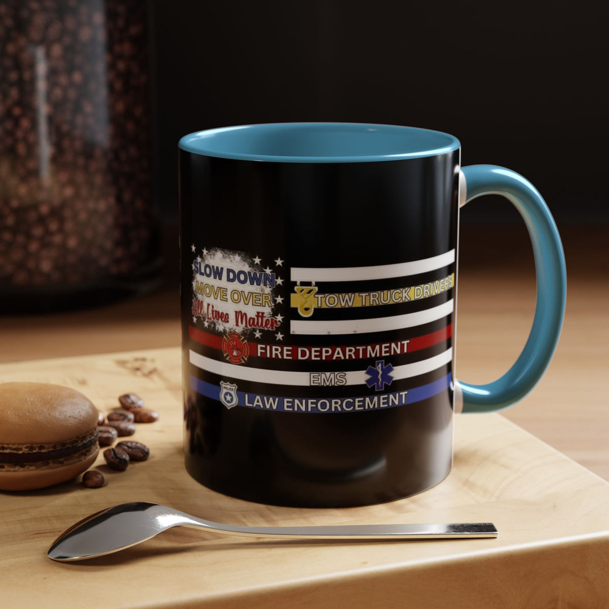 Slow Down Move Over Flag 2-Tone Coffee Mug