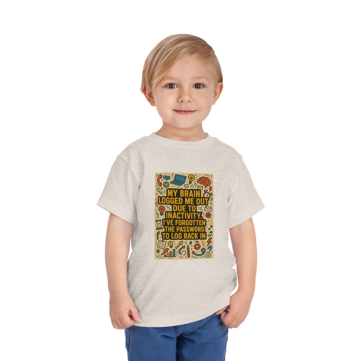 Logged Out Toddler Unisex Short Sleeve Crewneck Tee