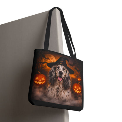 Witch Hat Pack English Setter Tote Bag