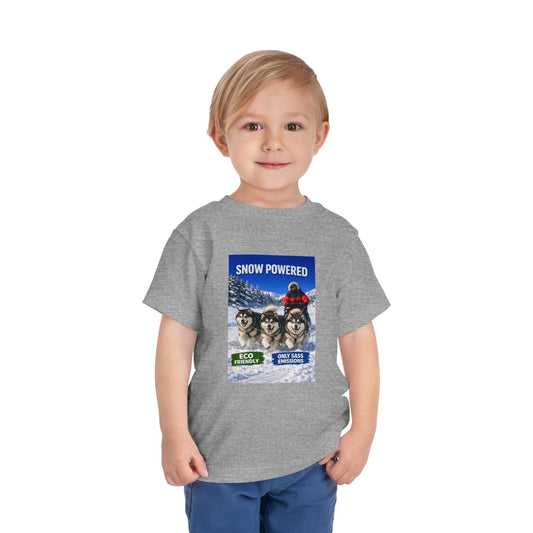 Snow Powered Toddler Unisex Short Sleeve Crewneck Tee