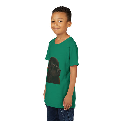 Newfie Head Youth Unisex Short Sleeve Crewneck Tee