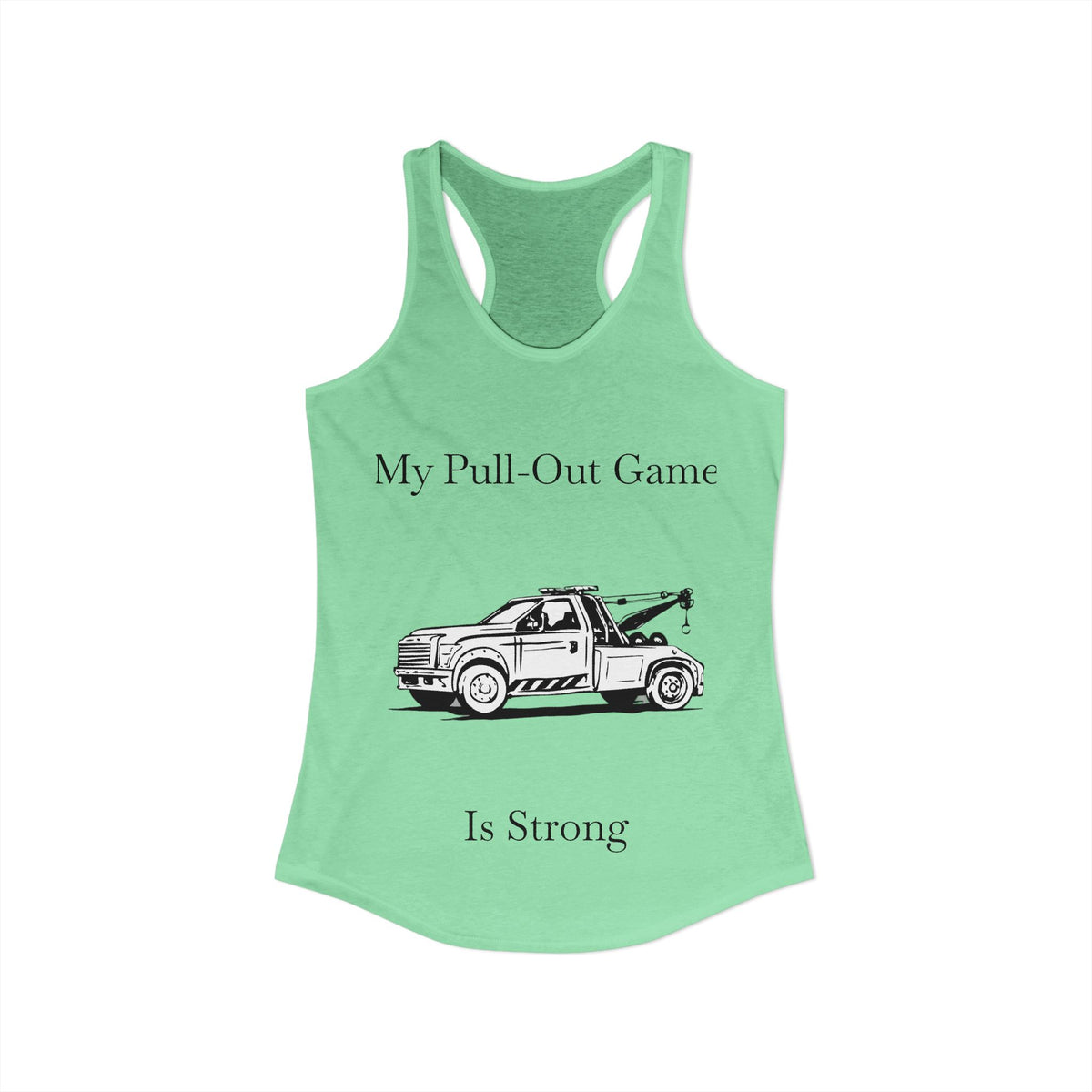 Pull Out Wheel Lift Tow Truck Women's Racerback Tank
