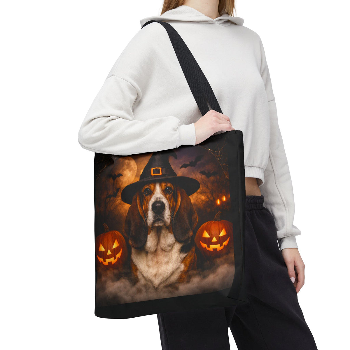 Witch Hat Pack Basset Tote Bag