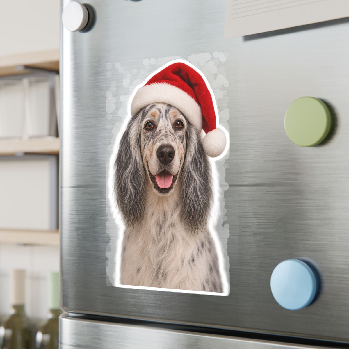 Santa Paws English Setter Vinyl Decal