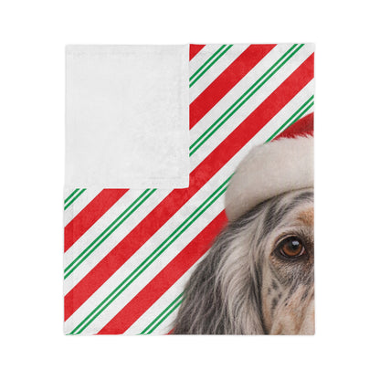 Santa Paws English Setter Velveteen Microfiber Blanket